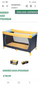 Campingbedje Hauck +matrasje+hoeslakens peuterbedje, Ophalen, Gebruikt, Reisbedje
