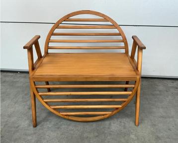 Designbank van Jansen Furniture – Notenhout – Voor Binnengeb beschikbaar voor biedingen