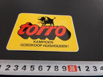 sticker Supermarkt TORRO kampioen goedkoop huishouden !  beschikbaar voor biedingen
