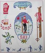 Borduurpatroon  Merklap Skivakantie  nr 5982, Hobby en Vrije tijd, Borduren en Borduurmachines, Verzenden, Nieuw, Handborduren