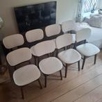 8 Vintage Scandinavische Teak Stoelen, Ophalen, Vintage, Scandinavisch, Retro, Gebruikt, Wit