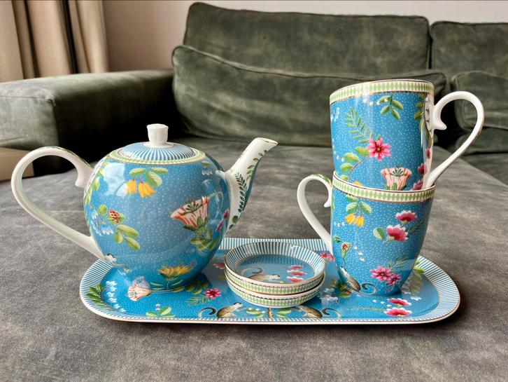 Pip Studio La Majorelle servies blauw, Huis en Inrichting, Keuken | Servies, Zo goed als nieuw, Overige stijlen, Porselein, Ophalen of Verzenden