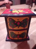 Vintage Handgeschilderd Houten Ladekastje Clown,Mini Kommode, Ophalen of Verzenden, Gebruikt