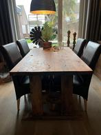 Landelijke houten eettafel 160x90 cm, Huis en Inrichting, Tafels | Eettafels, Ophalen, 50 tot 100 cm, Zo goed als nieuw, Landelijk,vintage