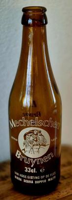 oude lege fles Mechelschen Bruynen bier collector's item, Ophalen of Verzenden, Zo goed als nieuw, Flesje(s), Overige merken