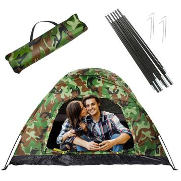 Tent Toeristentent met camouflage klamboe voor 2 personen