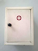 Retro metalen medicijnkastje vintage EHBO kastje wandkastje, Antiek en Kunst, Ophalen of Verzenden