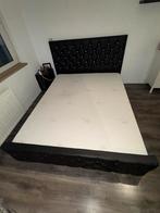 Bed 160x200, Huis en Inrichting, Ophalen, Zwart, Tweepersoons, Zo goed als nieuw
