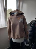 Bershka, capuchon sweater/ hoodie beige/ lichtbruin XS, Beige, Maat 34 (XS) of kleiner, Gedragen, Bershka