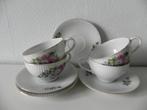 Krone Porzellan kop en schotels bloem motief brocante, Ophalen