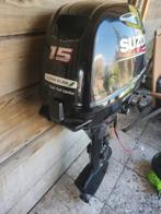 Suzuki 15 PK 2013 buitenboordmotor langstaart afstandsbedini, Ophalen, 10 tot 30 pk, Zo goed als nieuw, Elektrische start