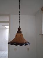 Vintage Houten Hanglamp, Huis en Inrichting, Lampen | Hanglampen, Ophalen, Gebruikt, 50 tot 75 cm, Vintage