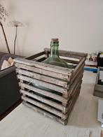 Wijnvat in houten krat, Ophalen, Gebruikt