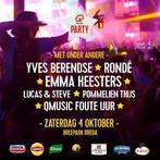 4 tickets voor de Q Party in Breda 4 oktober, Tickets en Kaartjes, Twee personen, Oktober