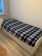 Ikea Brimnes bed (uitschuifbaar), Huis en Inrichting, Slaapkamer | Bedden, Ophalen, Gebruikt, Wit, Tweepersoons