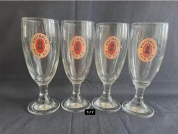 4 Rare Vintage English Whitbread Pale Ale beer glasses. 20 beschikbaar voor biedingen