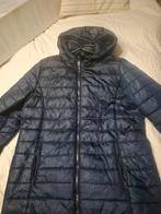 Blauwe gewatteerde tussenjas met capuchon, Maat 38/40 (M), Blauw, Ophalen of Verzenden, Onbekend