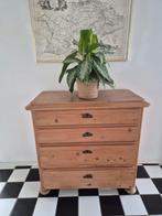 Mooi oud grenen ladekastje, Ophalen, 50 tot 100 cm, Zo goed als nieuw, 3 of 4 laden
