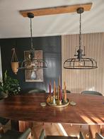 2 PTMD Industriële Hanglampen - Zwart Metaal, Ophalen of Verzenden, Zo goed als nieuw, Metaal, Industrieel