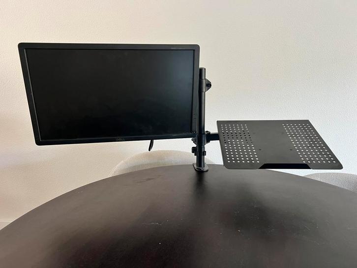 Tweede scherm en houder voor je laptop, Computers en Software, Laptopstandaarden, Gebruikt, In diepte verstelbaar, In hoogte verstelbaar