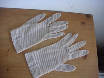Ouderwetse beige transparante handschoenen beschikbaar voor biedingen