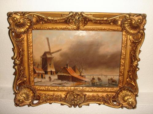 Antique oil, A. Marijnissen ( 1899 - 1996), Winterlandscape., Antiek en Kunst, Kunst | Schilderijen | Klassiek, Ophalen of Verzenden