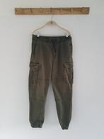 H&M cargo broek donkergroen maat 152, Verzenden, Zo goed als nieuw, Jongen, Broek