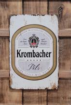 Krombacher bier old look reclamebord van metaal wandbord, Verzamelen, Merken en Reclamevoorwerpen, Reclamebord, Info@deconoord.nl