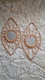 Twee Rotan Wandspiegels - Nieuw!, Huis en Inrichting, Ophalen, Minder dan 50 cm, Nieuw, Minder dan 100 cm