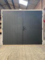 GARAGEDEUR MET KOZIJN (B258xH217) MEERPUNTSLUITING, NIEUW!, Ophalen, Vouwdeur, Hout, 120 cm of meer