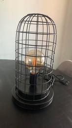 Zwarte metalen draad tafel/vloerlamp, Ophalen, Zo goed als nieuw, Metaal, Minder dan 50 cm