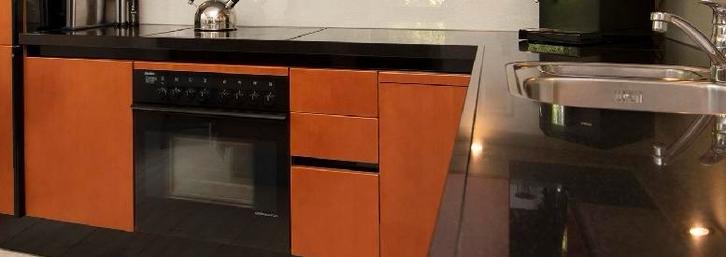 Zwart Natuursteen Aanrechtblad - 2.30m, Huis en Inrichting, Keuken | Keukenelementen, Gebruikt, Minder dan 100 cm, 50 tot 75 cm