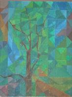 Bijzondere boom in vlakjes weergegeven sfeer Paul Klee, Antiek en Kunst, Ophalen of Verzenden