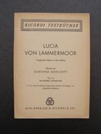 Opera tekstboekje: Lucia von Lammermoor - Donizetti, Ophalen of Verzenden, Gelezen, Artiest, Gaetano Donizetti