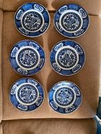 6 Petrus Regout borden “Tecla” blauw – Maastricht ca. 1890, Antiek en Kunst, Ophalen of Verzenden