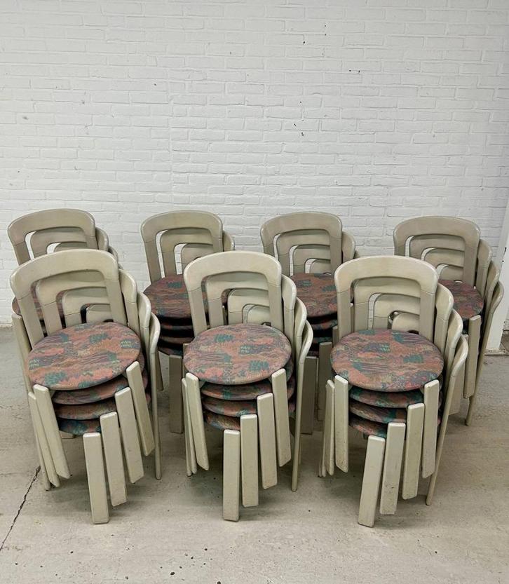 18 x Bruno Rey - Kusch & Co stoelen, Huis en Inrichting, Stoelen, Gebruikt, Vijf, Zes of meer stoelen, Hout, Stof, Ophalen