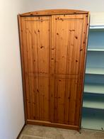 Houten kledingkast met schuifdeuren, Ophalen, Met plank(en), Gebruikt, 100 tot 150 cm