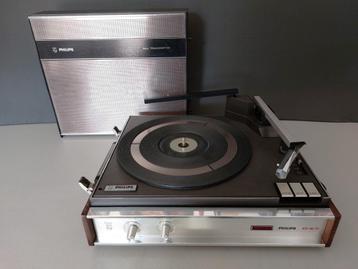 Vintage Philips GF 047 Kofferplatenspeler Jaren '69-'72 beschikbaar voor biedingen