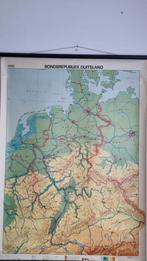 Vintage Schoolkaart/ Landkaart  BRD1978- Wolters-Noordhoff, Antiek en Kunst, Antiek | Schoolplaten, Ophalen of Verzenden, Aardrijkskunde