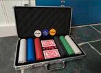 Complete Pokerset in luxe aluminium koffer (300 fiches!)zgan, Hobby en Vrije tijd, Gezelschapsspellen | Kaartspellen, Ophalen of Verzenden