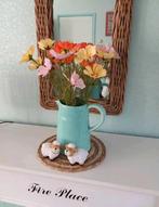 Mooie turquoise kan, vaas van keramiek, Ophalen, Zo goed als nieuw, Aardewerk of Porselein, Minder dan 50 cm