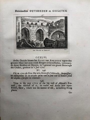 246 / Abcoude het Slot Kopergravure 1732 beschikbaar voor biedingen