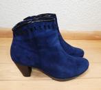 Gabor enkellaarzen maat 38 koningsblauw suède hak 6,5 cm, Lage of Enkellaarzen, Gabor, Zo goed als nieuw, Verzenden