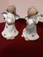 2 lieve kerst engeltjes van steen, kerst, Diversen, Kerst, Ophalen of Verzenden, Zo goed als nieuw