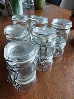 Glazen potjes (12 stuks), Huis en Inrichting, Keuken | Potten en Pannen, Ophalen, Zo goed als nieuw, Glas, Pot, Bus of Blik