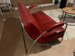 Leren design bank 2 zits - gebruikt, Ophalen, Gebruikt, Leer