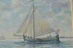 Aqua G. van Steenbergen 'Poon op het Holl. Diep' '88 gesign., Antiek en Kunst, Ophalen of Verzenden