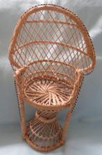 Rieten poppenstoel, pauwentroon voor pop, naturel, 42 cm, Ophalen of Verzenden, Zo goed als nieuw, Overige typen