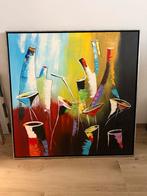 Handgeschilderd Kunstwerk - 123x123 cm, Antiek en Kunst, Ophalen of Verzenden