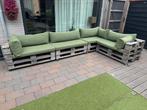 MOET WEG! Verrijdbare pallethouten loungeset, Ophalen, Gebruikt, 6 zitplaatsen, Loungeset